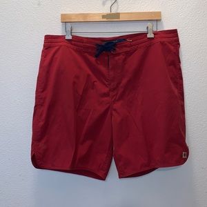 Tavik Modern Beach Culture red swim trunks 36